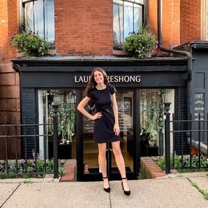 BRAND NEW Everlane short sleeve black dress.